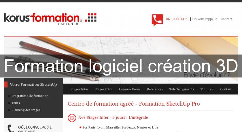 Formation logiciel création 3D Formation logiciel création 3D