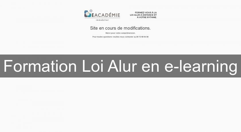 Formation Loi Alur en e-learning