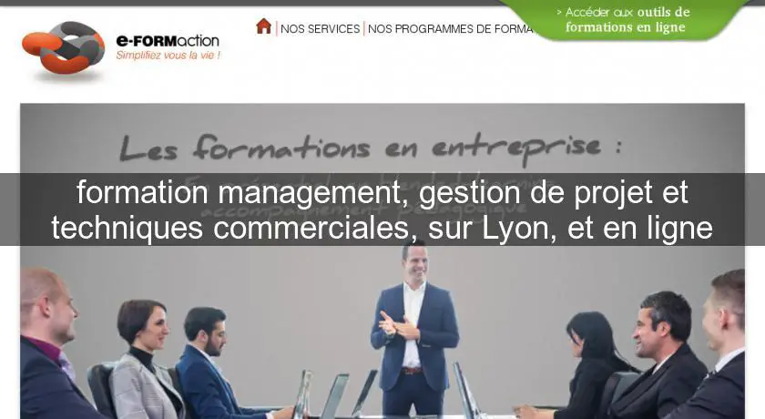 formation management, gestion de projet et techniques commerciales, sur Lyon, et en ligne