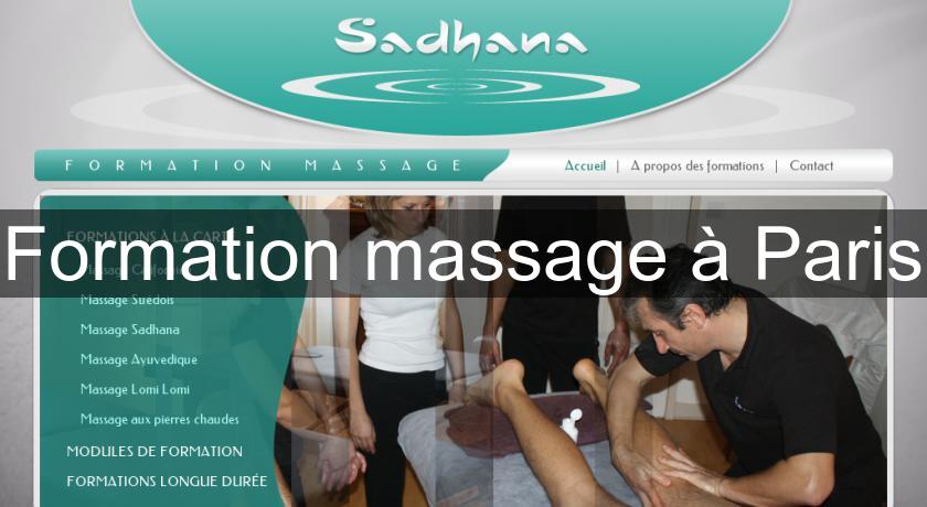 Formation massage à Paris