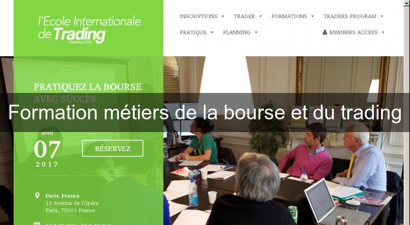 Formation métiers de la bourse et du trading