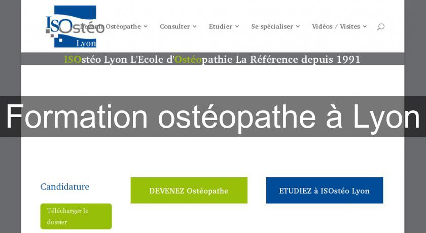 Formation ostéopathe à Lyon Formation ostéopathe à Lyon