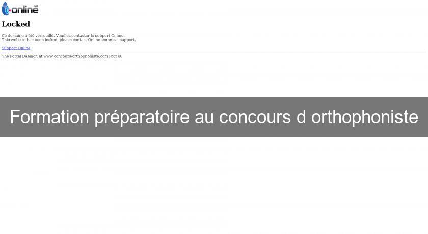 Formation préparatoire au concours d'orthophoniste Formation préparatoire au concours d'orthophoniste