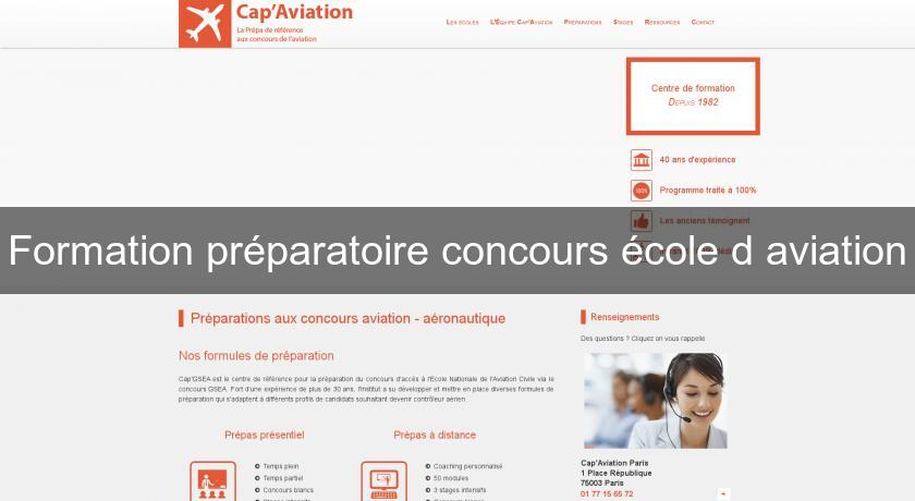 Formation préparatoire concours école d'aviation Formation préparatoire concours école d'aviation