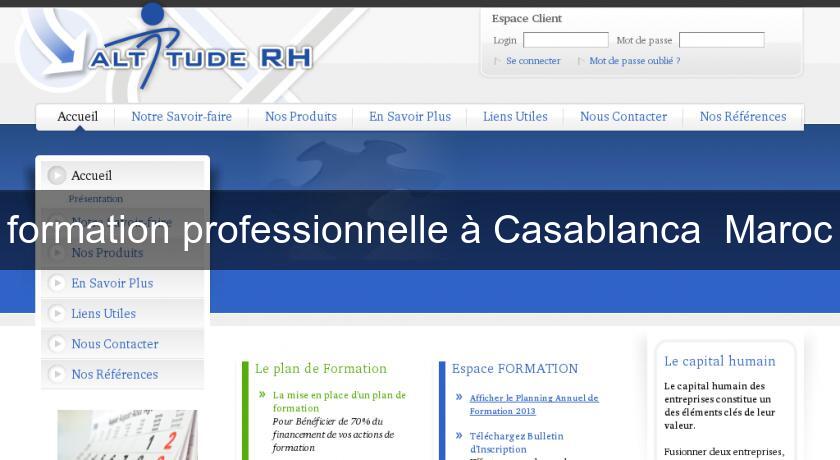 formation professionnelle à Casablanca  Maroc