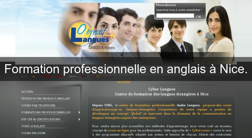 Formation professionnelle en anglais à Nice. Formation professionnelle en anglais à Nice.
