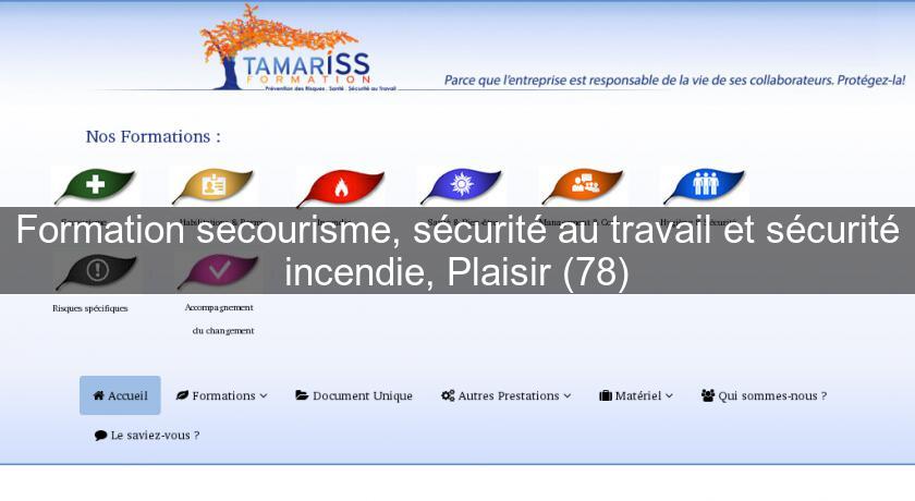 Formation secourisme, sécurité au travail et sécurité incendie, Plaisir (78)