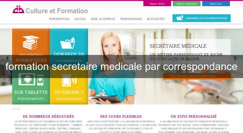 formation secretaire medicale par correspondance formation secretaire medicale par correspondance