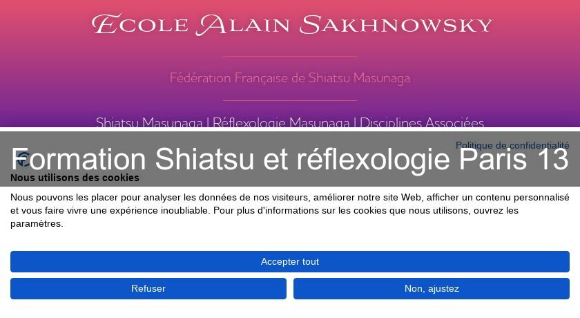 Formation Shiatsu et réflexologie Paris 13 Formation Shiatsu et réflexologie Paris 13