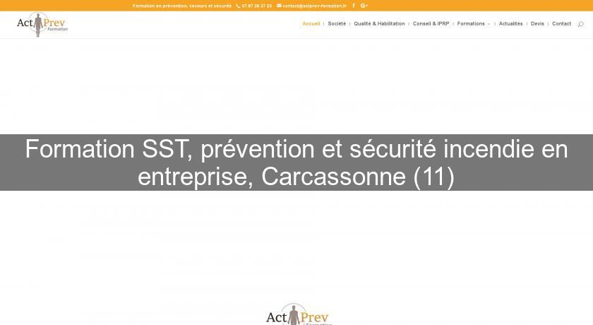 Formation SST, prévention et sécurité incendie en entreprise, Carcassonne (11)