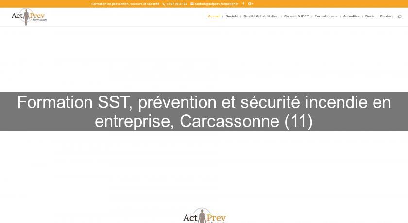 Formation SST, prévention et sécurité incendie en entreprise, Carcassonne (11) Formation SST, prévention et sécurité incendie en entreprise, Carcassonne (11)