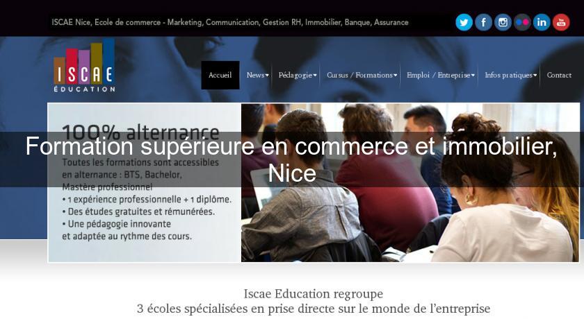 Formation supérieure en commerce et immobilier, Nice