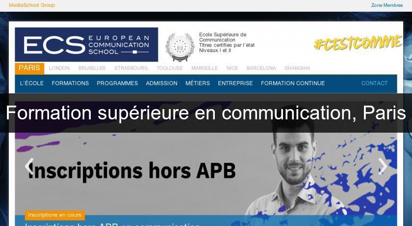 Formation supérieure en communication, Paris Formation supérieure en communication, Paris