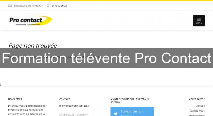 Formation télévente Pro Contact Formation télévente Pro Contact