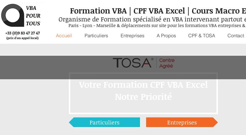 Formation vba et macro Excel, Paris, Lyon, Marseille Formation vba et macro Excel, Paris, Lyon, Marseille