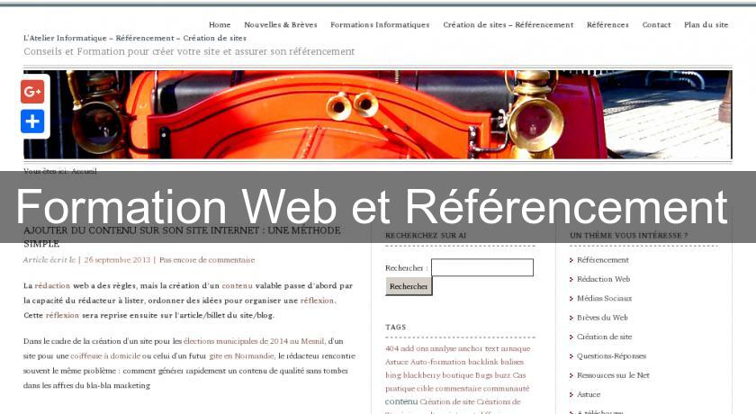 Formation Web et Référencement Formation Web et Référencement