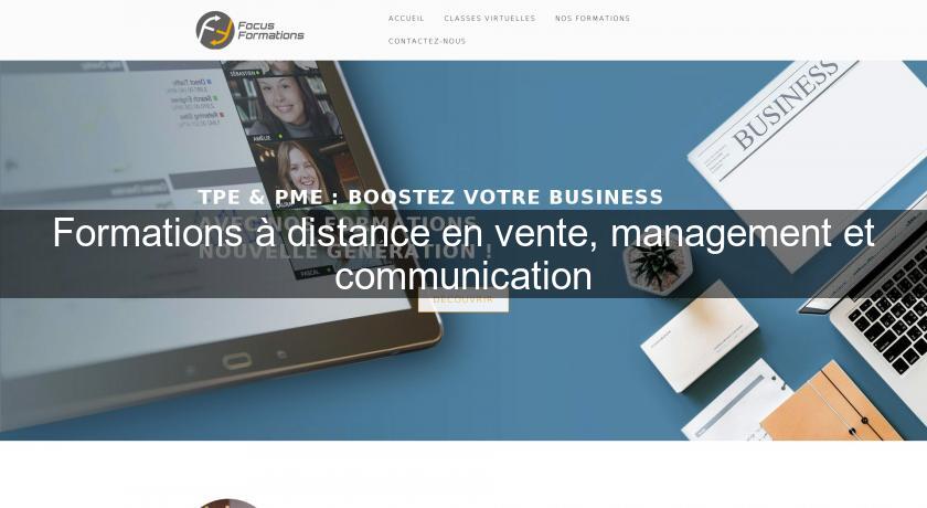 Formations à distance en vente, management et communication Formations à distance en vente, management et communication