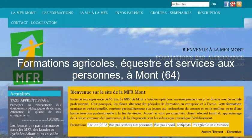 Formations agricoles, équestre et services aux personnes, à Mont (64)