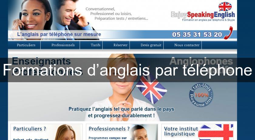 Formations d’anglais par téléphone