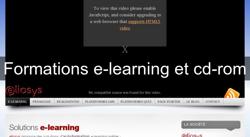 Formations e-learning et cd-rom Formations e-learning et cd-rom