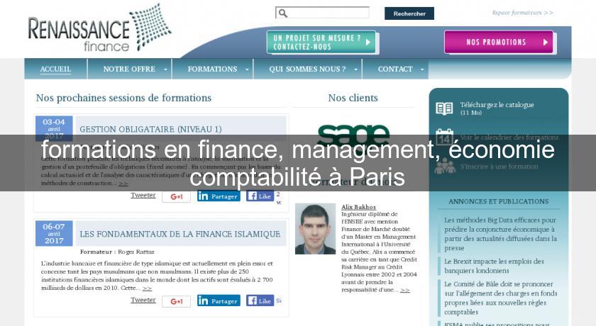 formations en finance, management, économie comptabilité à Paris formations en finance, management, économie comptabilité à Paris