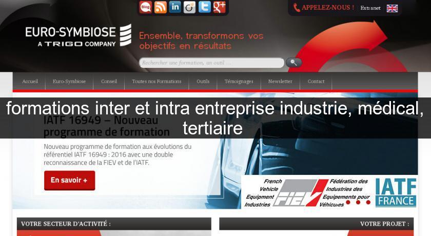 formations inter et intra entreprise industrie, médical, tertiaire 