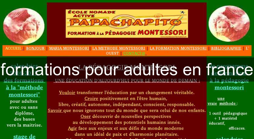 formations pour adultes en france