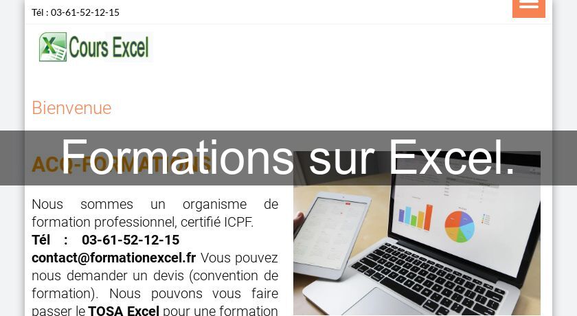 Formations sur Excel.