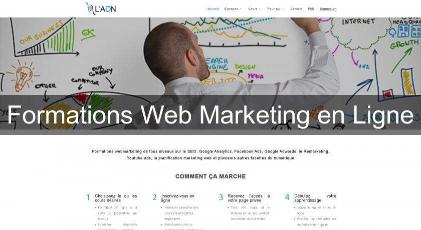 Formations Web Marketing en Ligne Formations Web Marketing en Ligne