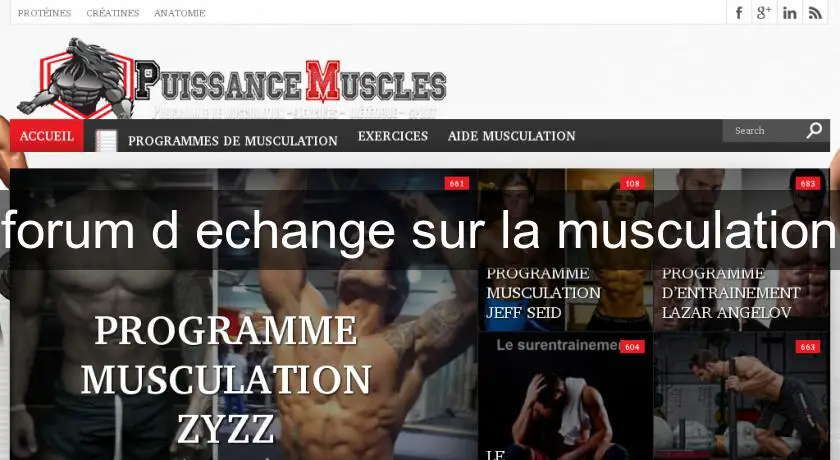 forum d'echange sur la musculation
