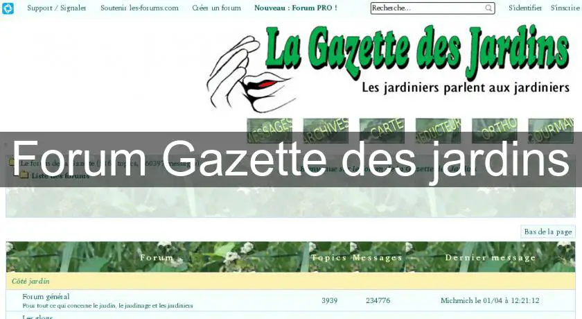 Forum Gazette des jardins