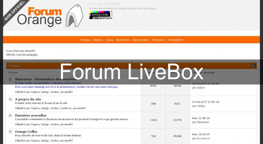 Forum LiveBox Forum LiveBox