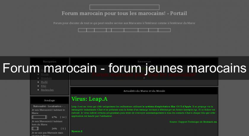 Forum marocain - forum jeunes marocains Forum marocain - forum jeunes marocains