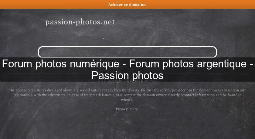 Forum photos numérique - Forum photos argentique - Passion photos