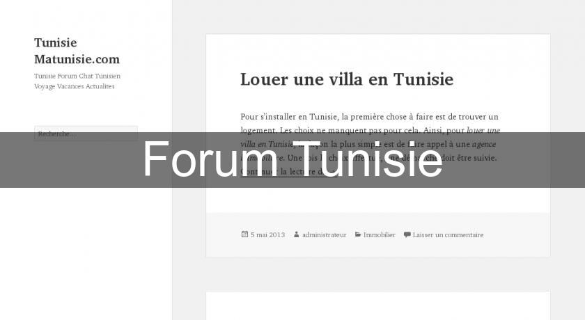Forum Tunisie