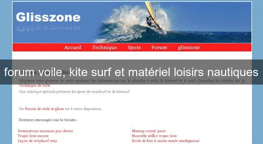 forum voile, kite surf et matériel loisirs nautiques