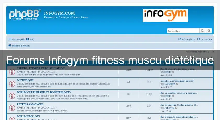 Forums Infogym fitness muscu diététique