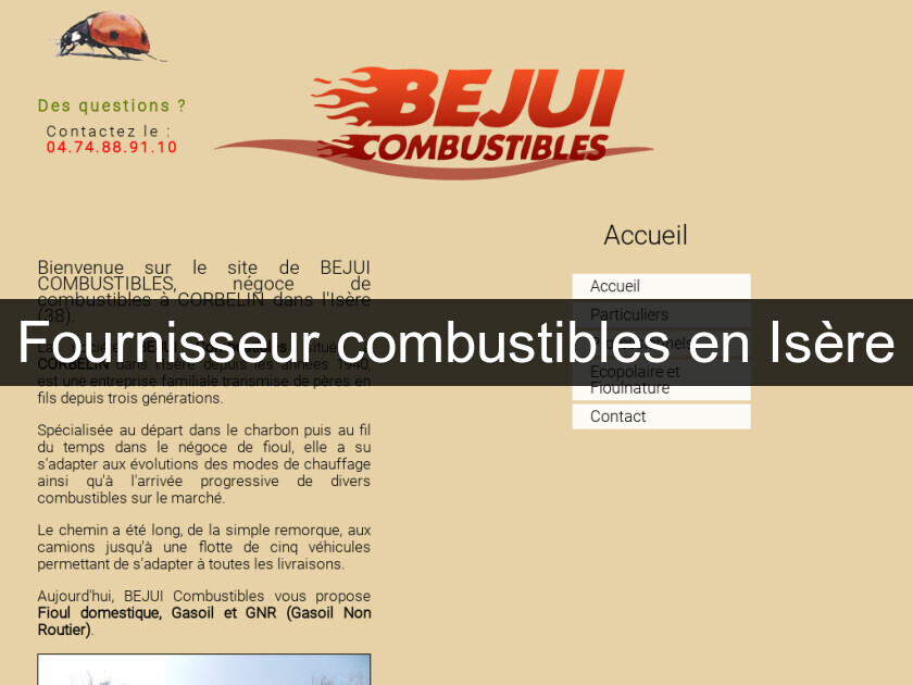 Fournisseur combustibles en Isère