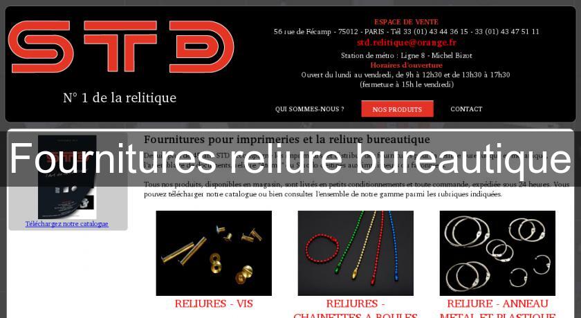Fournitures reliure bureautique