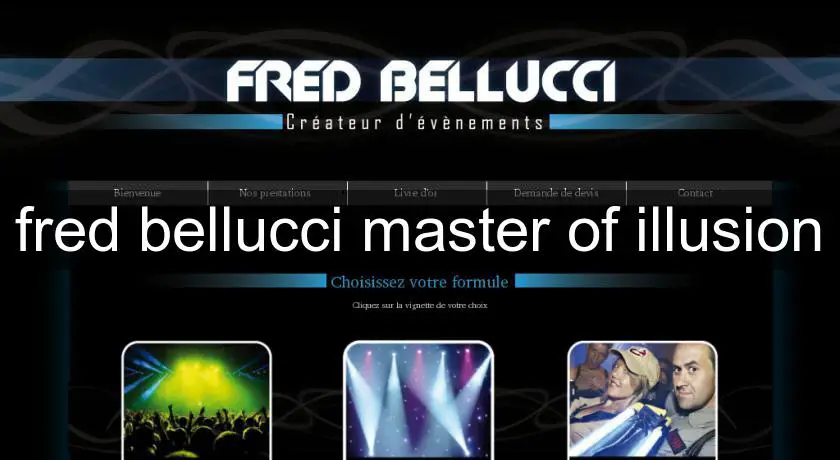 fred bellucci master of illusion