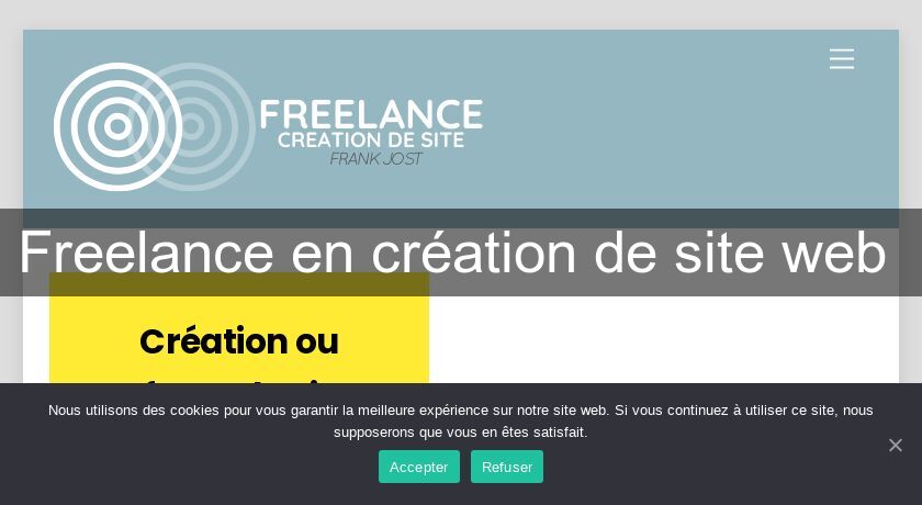 Freelance en création de site web Freelance en création de site web