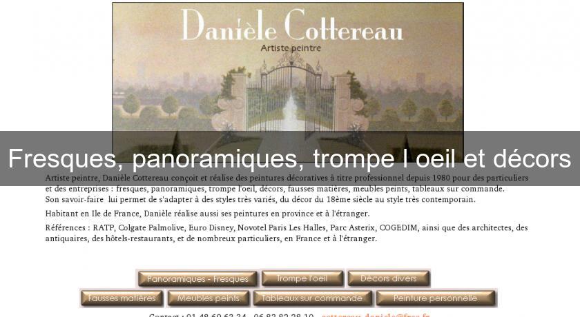 Fresques, panoramiques, trompe l'oeil et décors