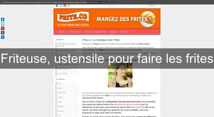 Friteuse, ustensile pour faire les frites Friteuse, ustensile pour faire les frites
