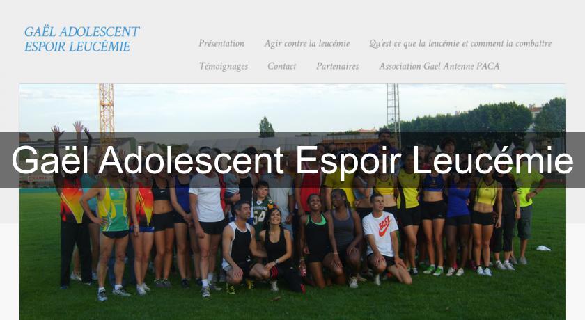 Gaël Adolescent Espoir Leucémie Gaël Adolescent Espoir Leucémie