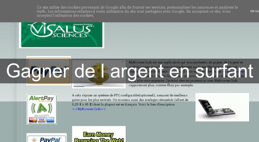 Gagner de l'argent en surfant Gagner de l'argent en surfant