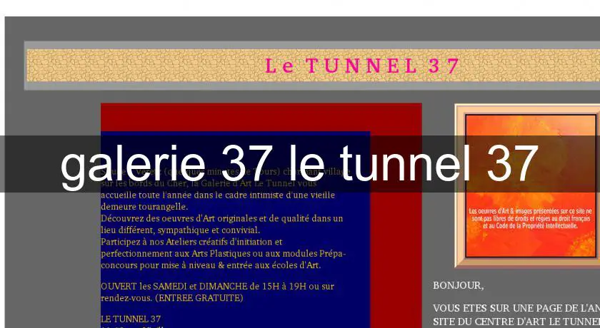 galerie 37 le tunnel 37