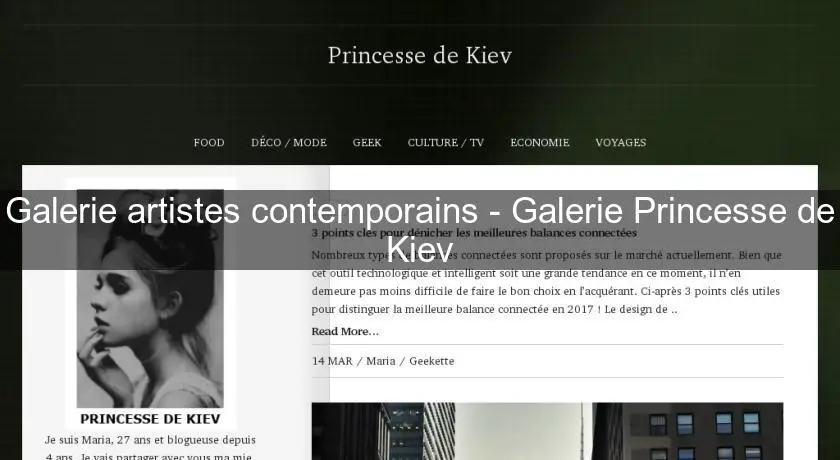 Galerie artistes contemporains - Galerie Princesse de Kiev