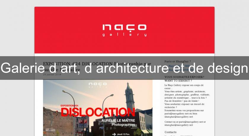 Galerie d'art, d'architecture et de design