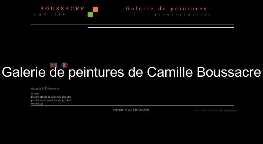 Galerie de peintures de Camille Boussacre