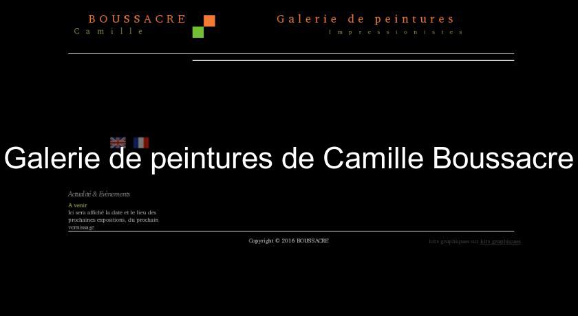 Galerie de peintures de Camille Boussacre Galerie de peintures de Camille Boussacre